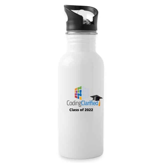 Coding Clarified Class of 2022 Graduate Water Bottle