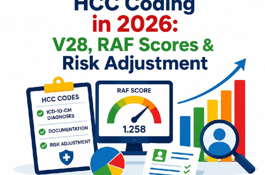 HCC Coding in 2026: CMS-HCC V28, Risk Adjustment, RAF Scores, and Documentation Guide
