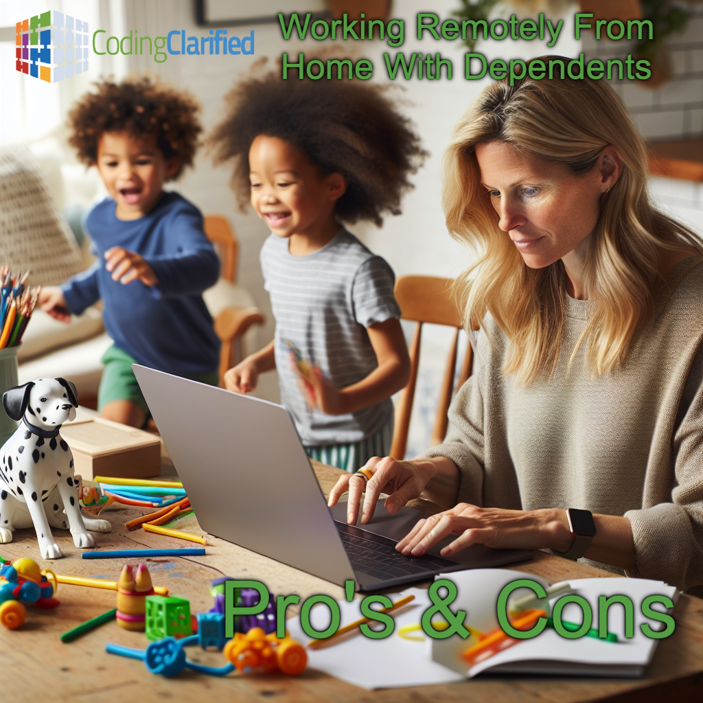 Women doing medical coding at home with kids graphic