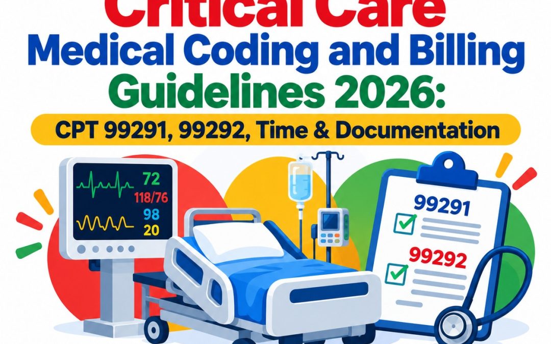Critical Care Medical Coding and Billing Guidelines 2026: CPT 99291, 99292, Time & Documentation