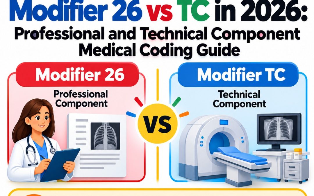 Modifier 26 vs TC in 2026: Professional and Technical Component Medical Coding Guide