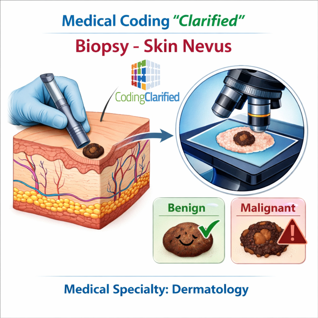 Medical Coding “Clarified” Biopsy – Skin Nevus
