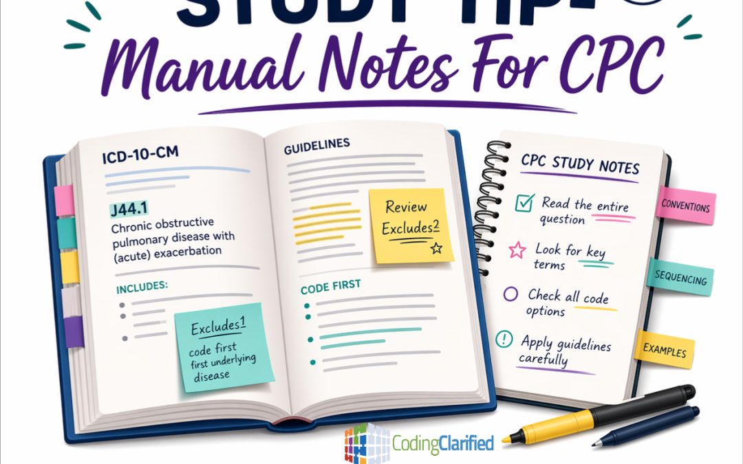 Medical Coding Study Tip- Manual Notes For CPC