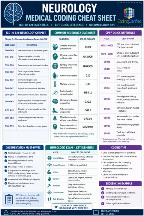 Medical Coding Neurology | Coding Clarified