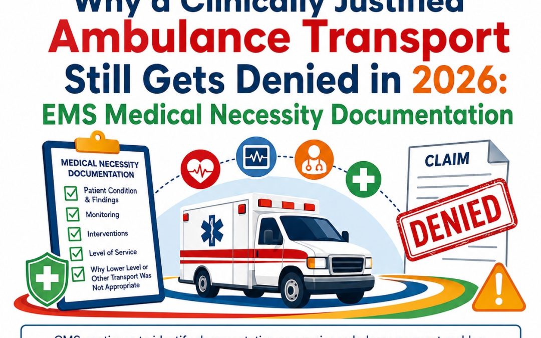 Why a Clinically Justified Ambulance Transport Still Gets Denied in 2026: EMS Medical Necessity Documentation