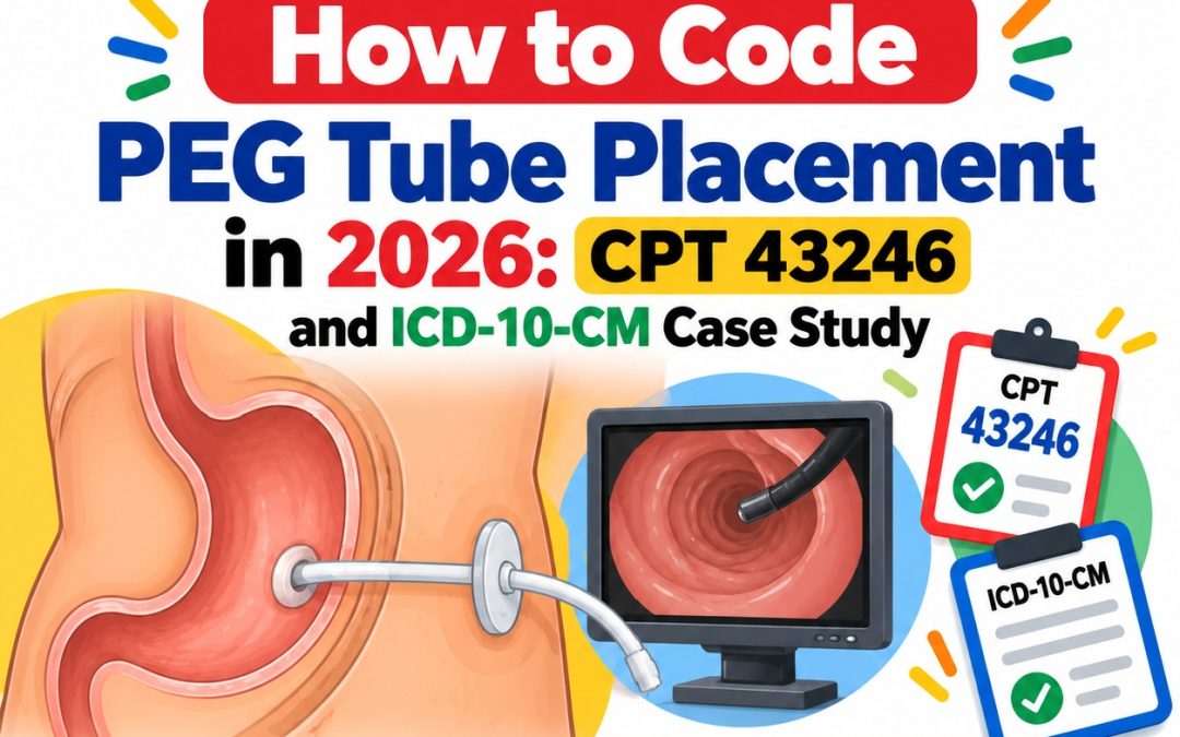 How to Code PEG Tube Placement in 2026: CPT 43246 and ICD-10-CM Case Study