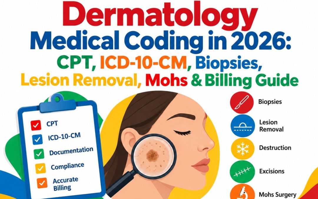 Dermatology Medical Coding in 2026: CPT, ICD-10-CM, Biopsies, Lesion Removal, Mohs & Billing Guide
