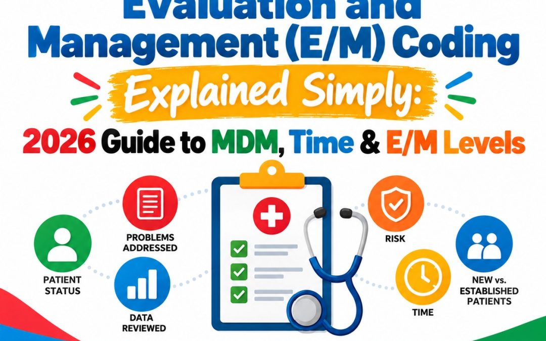Evaluation and Management (E/M) Coding Explained Simply: 2026 Guide to MDM, Time & E/M Levels