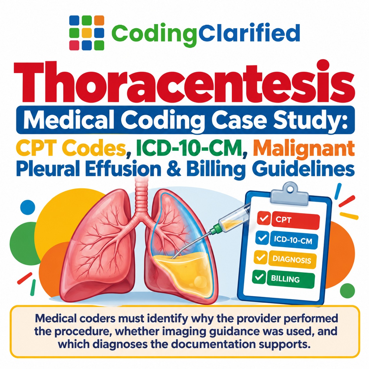 Thoracentesis Coding 2026: CPT 32554, 32555 & ICD-10-CM blog graphic