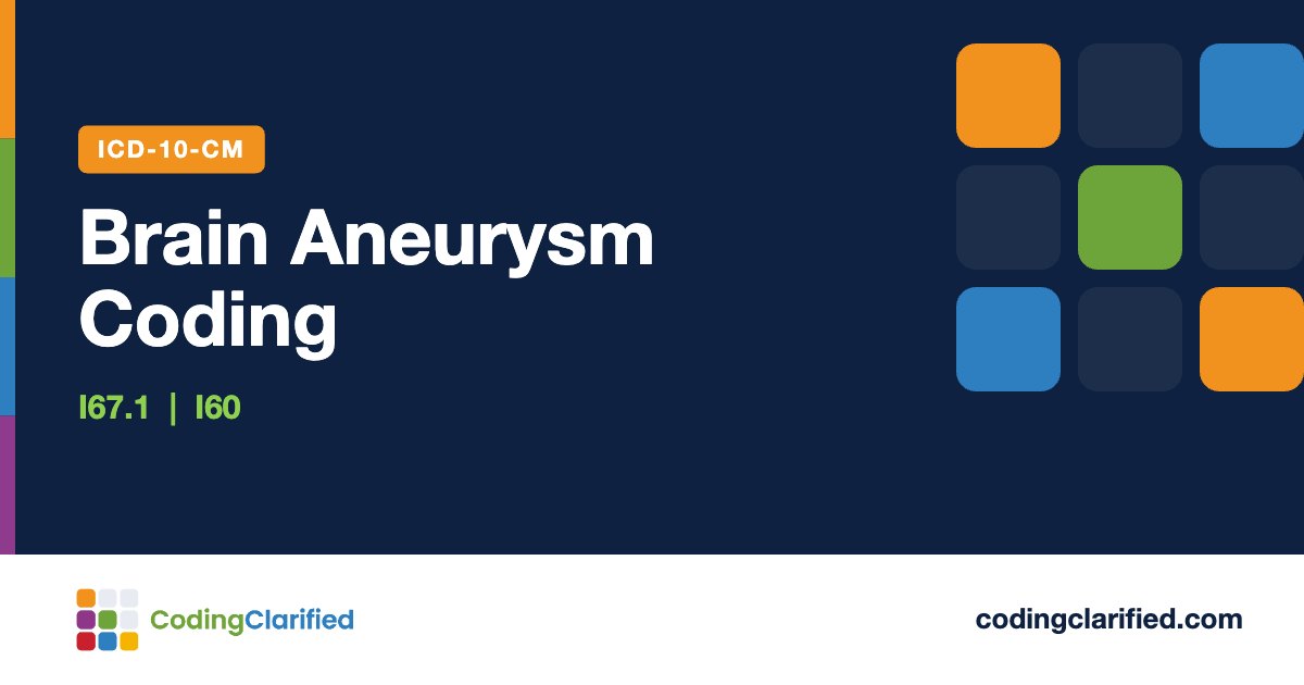 Brain Aneurysm Coding | Coding Clarified Brain Aneurysm Coding: I67.1, I60 | Coding Clarified