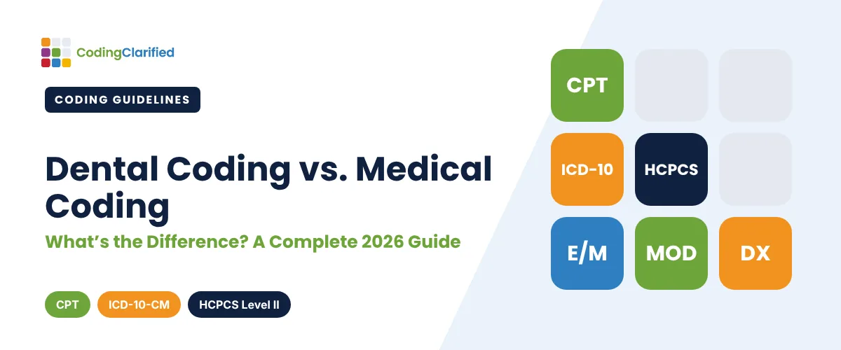 Dental Coding vs. Medical Coding: What's the Difference? A Complete 2026 Guide | Coding Clarified