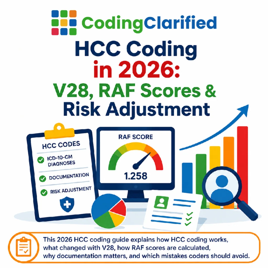 HCC Coding in 2026: CMS-HCC V28, Risk Adjustment, RAF Scores, and Documentation Guide | Coding Clarified
