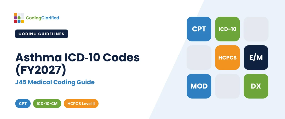 Asthma ICD-10 Codes (FY2027): J45 Medical Coding Guide | Coding Clarified