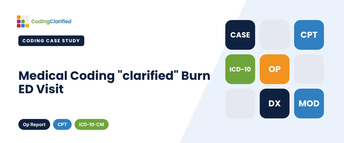 Medical Coding "clarified" Burn ED Visit | Coding Clarified