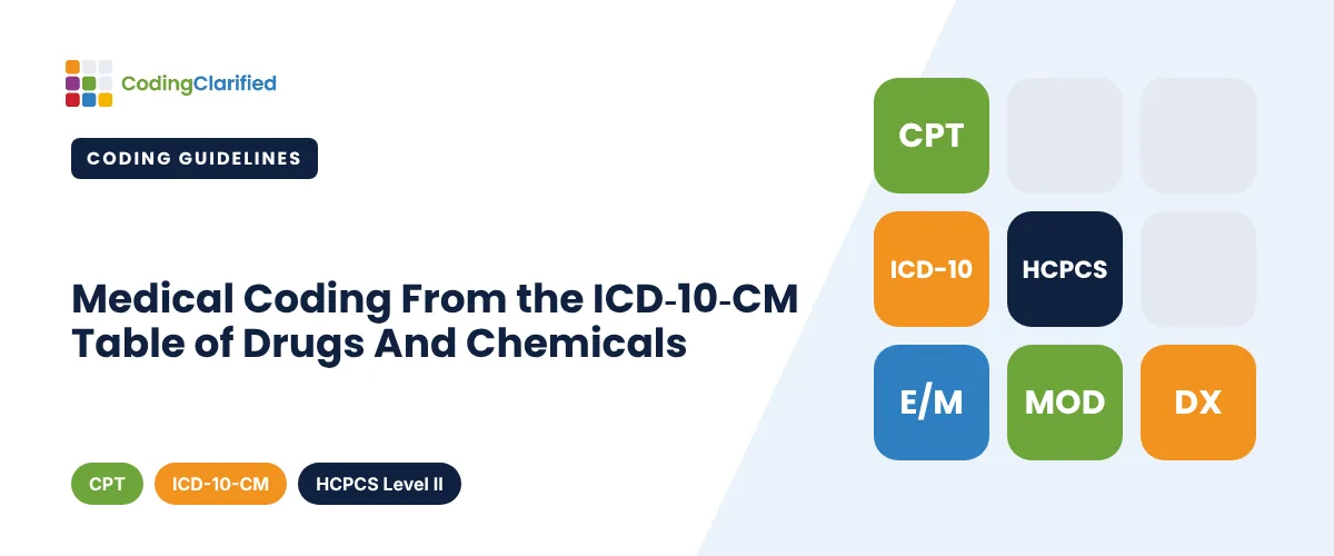 Medical Coding From the ICD-10-CM Table of Drugs And Chemicals | Coding Clarified