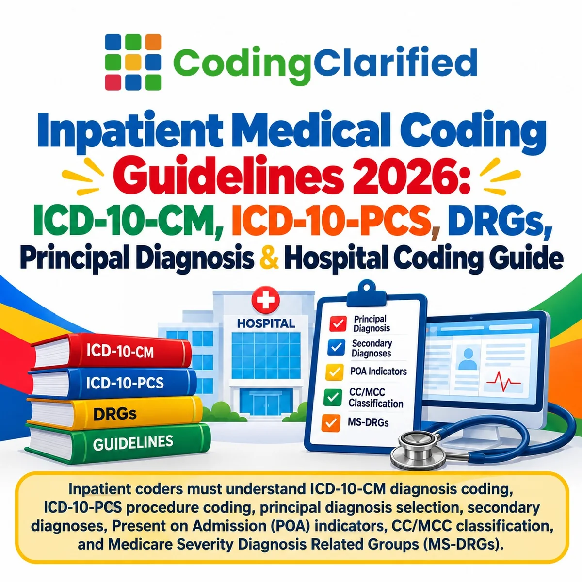 Inpatient Medical Coding Guidelines 2026: ICD-10-CM, ICD-10-PCS, DRGs, Principal Diagnosis & Hospital Coding Guide | Coding Clarified