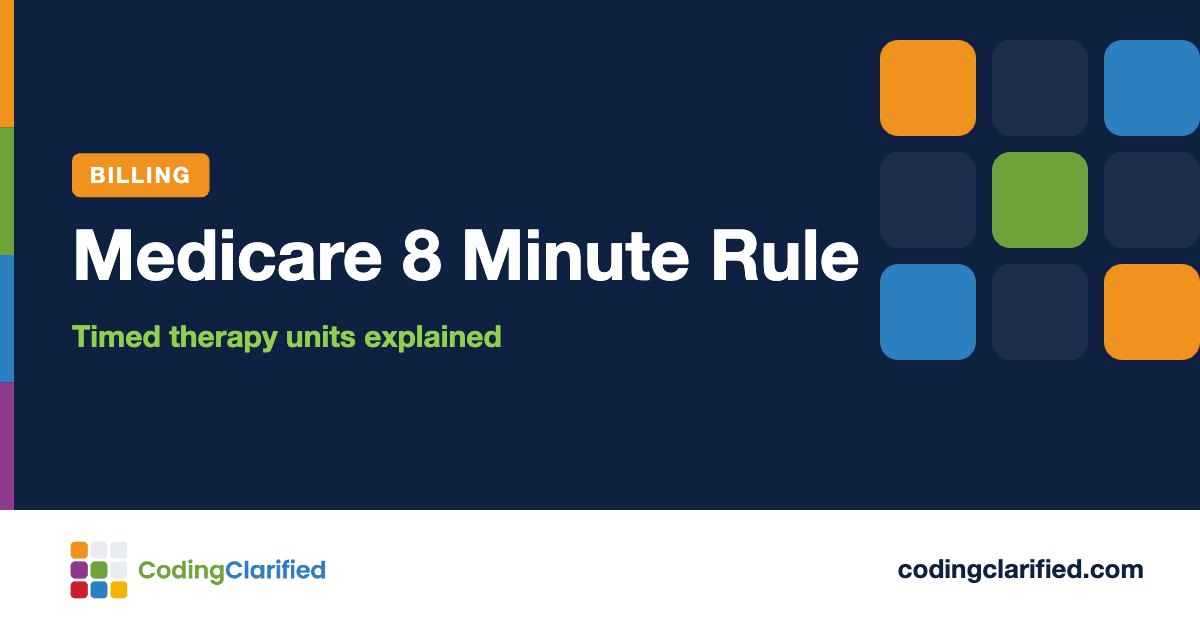 Medicare 8 Minute Rule: Timed therapy units explained | Coding Clarified